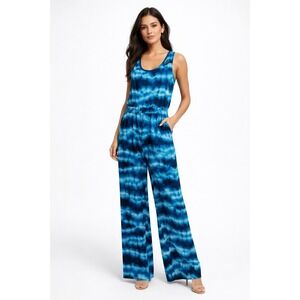 Calvin Klein Blue Tie-Dye Pantsuit – Size 12